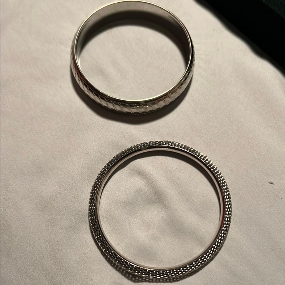 Elegant Silver Bangle Set